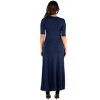 24seven Comfort Apparel Womens Casual Maxi Dress With Sleeves - 3 of 4