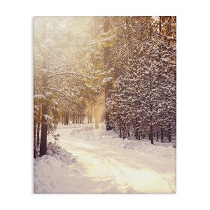 Stupell Industries Snowy Winter Path Canvas Art - 1 of 4