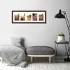 Americanflat 8x24 Collage Picture Frame with Five 4x6 Displays in Walnut - Composite Wood with Shatter Resistant Glass - 4 of 4