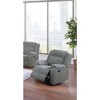 Vynxaria Contemporary Smoke Fur-Like Corduroy Motion Recliner Chair w/Metal Mechanism, Pillow-Top Arms, 73"W, Simple Assembly - 3 of 4