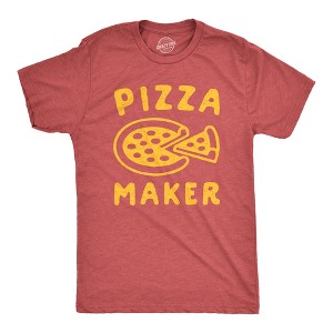 Mens Pizza Maker T Shirt Funny Italian Food Dad Baby Announcement Tee - Crazy Dog Men's T Shirt - 1 of 4