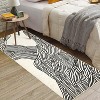 Washable Runner Rug Black and White Stripe Non Slip Low Pile Hallway Carpet Thin Modern Floor Mat for Entryway Kitchen Bathroom - 2 of 4