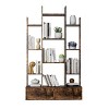 NicBex Bookcases for Living Room 5 Tier Large Bookcase Open Bookshelf Vintage Industrial Style Bookshelf with Metal Frame - 4 of 4