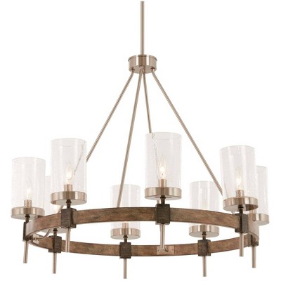 Minka Lavery Bridlewood 32" Wide Nickel Stone Gray 8-Light Chandelier