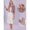 INSPIRE CHIC Women's Faux Fur Cropped Snap Button Winter Wedding Fluffy Coat - 2 of 4