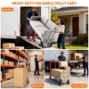 3 in 1 Convertible Hand Truck Dolly, 770 LBS Capacity Aluminum Folding Trolley with Wheels & Elastic Straps, Utility Dolly Cart for Warehouse - 4 of 4