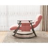 CAVINAS Casual Folding Rocking Chair, Upholstered Lounge Chair, Adjustable High Back and Foot Rest, Accent Chair with Side Pockets - 2 of 4