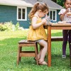 Guidecraft Acadia Outdoor Stools - Set of 2 Wood Stool for Kids Ages 2+, 14in Height, Holds upto 125lbs | Flexible Seating for Kids Outdoor Activities - 3 of 4