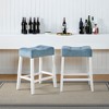 NicBex Dining Chairs Set of 2 Upholstered Chair Backless Saddle Seat Counter Stools, Fabric Accent for Kitchen, Bedroom - 4 of 4