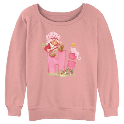 Juniors Womens Strawberry Shortcake Hi Friends Sweatshirt