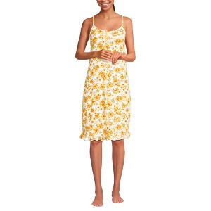 Lands' End Women's Cooling Knee Length Slip Nightgown - 1 of 3