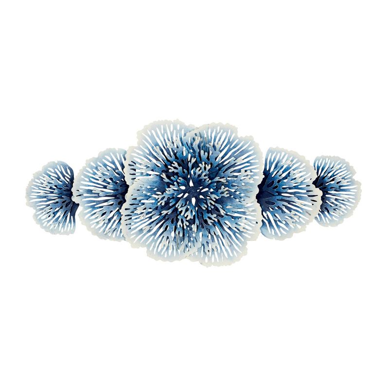 Metal Floral 3D Wall Decor Blue - Olivia &#38; May, 2 of 6