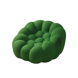 SYFERLORY 47'' Bubble Couch, Morden Lazy Sofa, High-Density Foam Sofa, Upholstered Mesh Fabric (Green) - 1 of 4