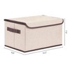 REGALWOVEN Fabric Shelves Closet Collapsible Storage Bin Cube with Handles and Lid 2 Pcs - 4 of 4
