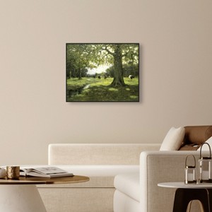 Art Remedy Meadow Brook by Charles Paul Gruppe Classic Landscape and Portrait Wall Art Framed - 1 of 4