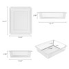 Storex Flat Storage Tray, Clear, Pack of 5 - 3 of 4