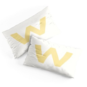Deny Designs King April Lane Art Block Monogram Microfiber Printed Pillow Sham - 1 of 3