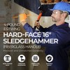 Estwing 4 Pound Head Hard Face Demolition Stake Driving 50 to 55 HRC Sledge Hammer with 16 Inch Textured Grip Fiberglass Handle, Black/Orange - 3 of 4
