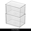 Small Shallow Organizer Bin, Set of 4, Clear, Made in USA - 2 of 4