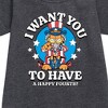 - Garfield - Want You To Have A Happy Fourth Graphic Short Sleeve Fleece Dress - 2 of 3