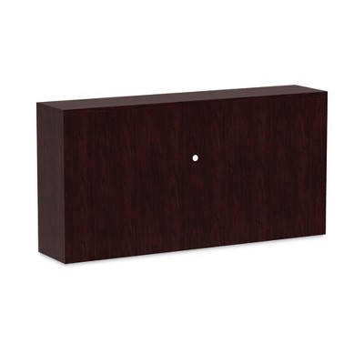 Mahogany 70" Woodgrain Laminate Hutch with Doors