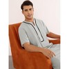 Lars Amadeus Men's Loose Fit Short Sleeves Solid Color Nightgown - image 2 of 4