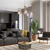 LNC Auisre 5-Lights 25"  Modern Sputnik Medium Chandelier, Polished Gold with Seeded Glass - 4 of 4