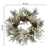 Christmas Wreath 20 Inch Christmas Door Decorations Wreath with Warm Lights - 2 of 4