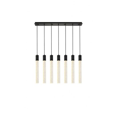 Elegant Lighting Weston 7 - Light Pendant in  Black