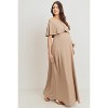 Hello Miz Women's Off Shoulder Ruffle Maternity Maxi Dress - 2 of 4