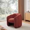 Art Leon Comfortable Upholstered Pumpkin Chair with Back Cushion - 3 of 4