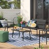 4pc Padded Sling Patio Conversation Set Black - Room Essentials™ - 2 of 4