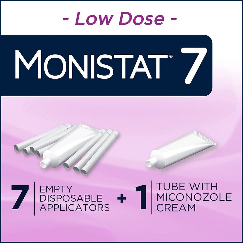 Monistat 7-Dose Yeast Infection Treatment, 7 Disposable Applicators &#38; 1 Cream Tube, 4 of 10