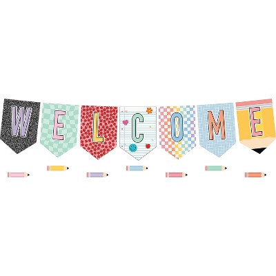 Teacher Created Resources Cool for School Pennants Welcome Bulletin Board Set 50/Set (TCR9301)