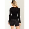 Women's V-neck Ruched Top - WISHLIST - 4 of 4
