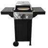 SEVOBAL Outdoor Grills, Griddles and Smokers 2 Burner Propane Gas Grill, BTU Outdoor BBQ with Foldable Side Tables, Black, 22.44"*23.62"*17.52" - 2 of 4