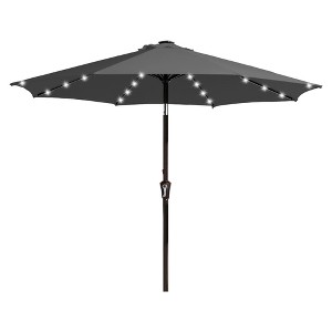 Hyleory 9FT Lighted Market Umbrella for All Seasons/ Size: 91.2" H x 108" W x 108" D - 1 of 4