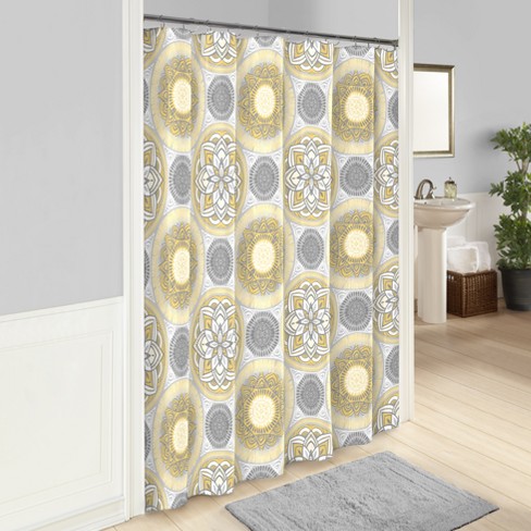 Gwenn Printed Shower Curtain Yellow Vue Target