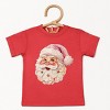 Santa Face Textured Paint - Toddler Short Sleeve Graphic T-Shirt - 2 of 4