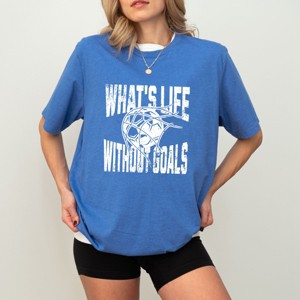 Simply Sage Market What's Life Without Goals Short Sleeve Tee - 1 of 4