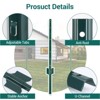 Metal Fence Post,Pack of 10 U Post for Wire Fence,No Dig Steel U Posts Fencing,Wire Mesh Fences Poles Sign Outdoor Light Duty for Yard,Garden - 3 of 4