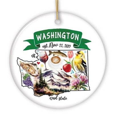 Artistic Washington State Themes and Landmarks Christmas Ornament| OrnamentallyYou