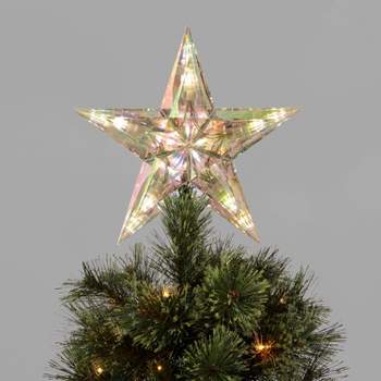 11.5in LED Lit Iridescent Acrylic Star Christmas Tree Topper - Wondershop™