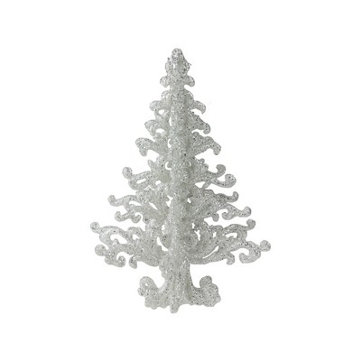 Kurt S. Adler 4.75" Glittered Tree Christmas Ornament - Silver