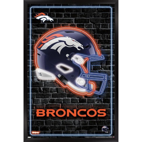 NFL Denver Broncos - Logo 21 Wall Poster, 22.375 x 34, Framed