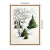 Kate & Laurel All Things Decor Sylvie Beaded Christmas Snowy Winter Trees Framed Canvas by Corinna Buchholz - 2 of 4
