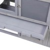 Sevobal Pet Carriers, Large Rabbit Hutch Indoor Outdoor with Waterproof Roof, Indoor Outdoor Portable Fence for Yard, Gray, 83.5"*18.5"*33.75" - 3 of 4