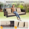Karl Home 3-Person Wicker Outdoor Porch Swing - 4 of 4