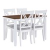 NicBex Dining Room Table Set for 4 Morden Kitchen Table with MDF Tabletop, 4 X-Shaped Backrest Chairs for Dining Room - 4 of 4