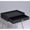 Anybear Black and Gold Wood Storage End Table - 4 of 4